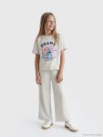 Girls' Gray Stitch and Angel Print T-Shirt and Sweatpants Set