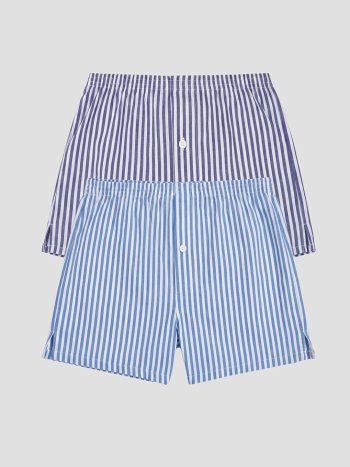 Blue Striped Boys' 2-Pack Boxers