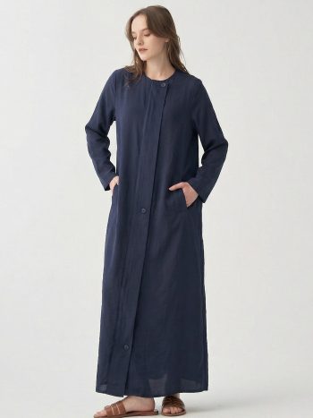 Lacivert-Rahat Kalıp Modal Ferace