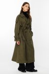 Suede Khaki Trench Coat