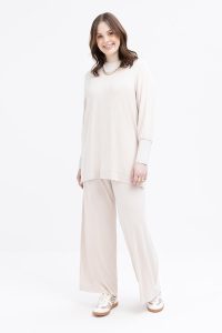 Stone Print Plus Size Pantsuit Set