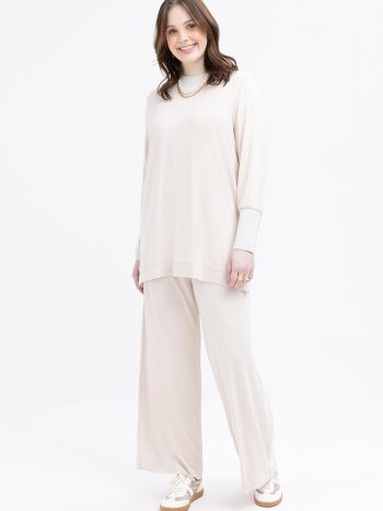 Stone Print Plus Size Pantsuit Set