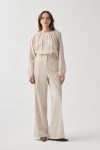 Stone-Washed Palazzo Trousers