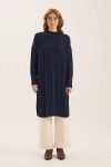 Diagonal Pattern Knit Sweater Navy Blue